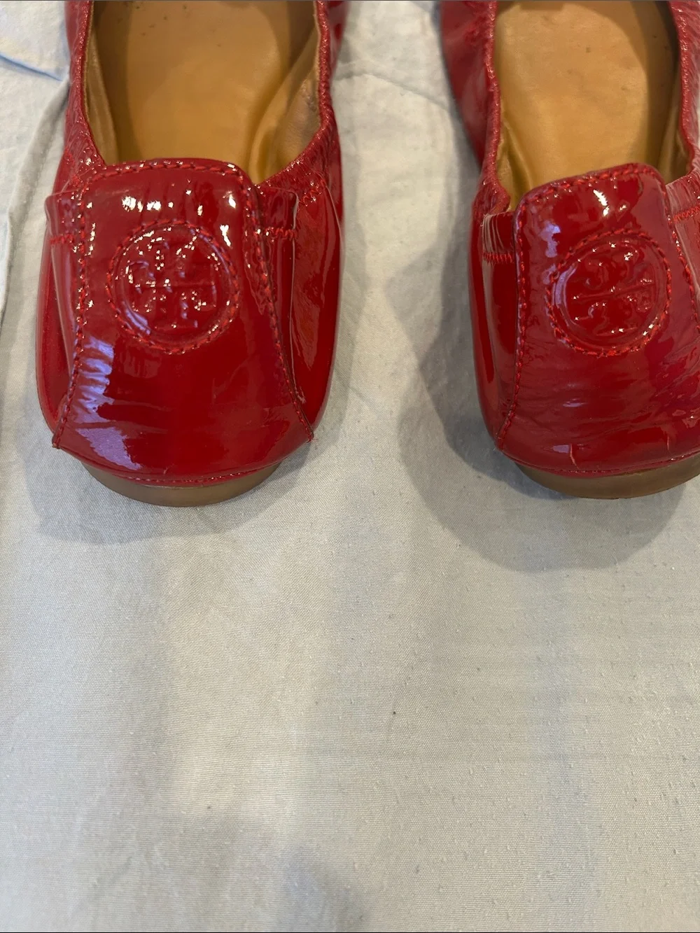 Tory Burch shiny red
